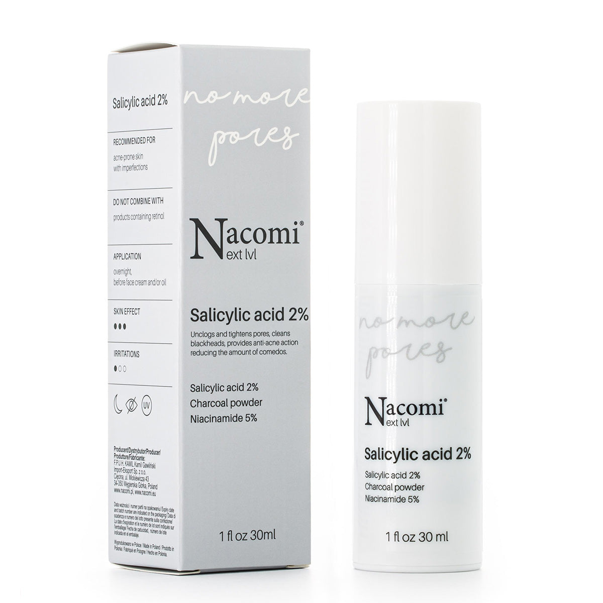 Nacomi Suero Facial No More Pores Ácido Salicílico 2% Next Lvl