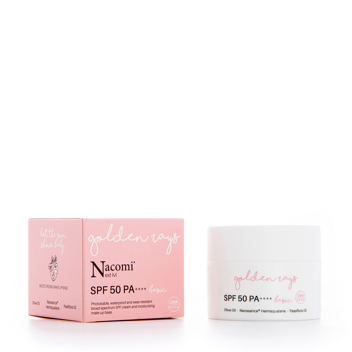 Nacomi Crema Facial con SPF 50+ Golden Rays Basic