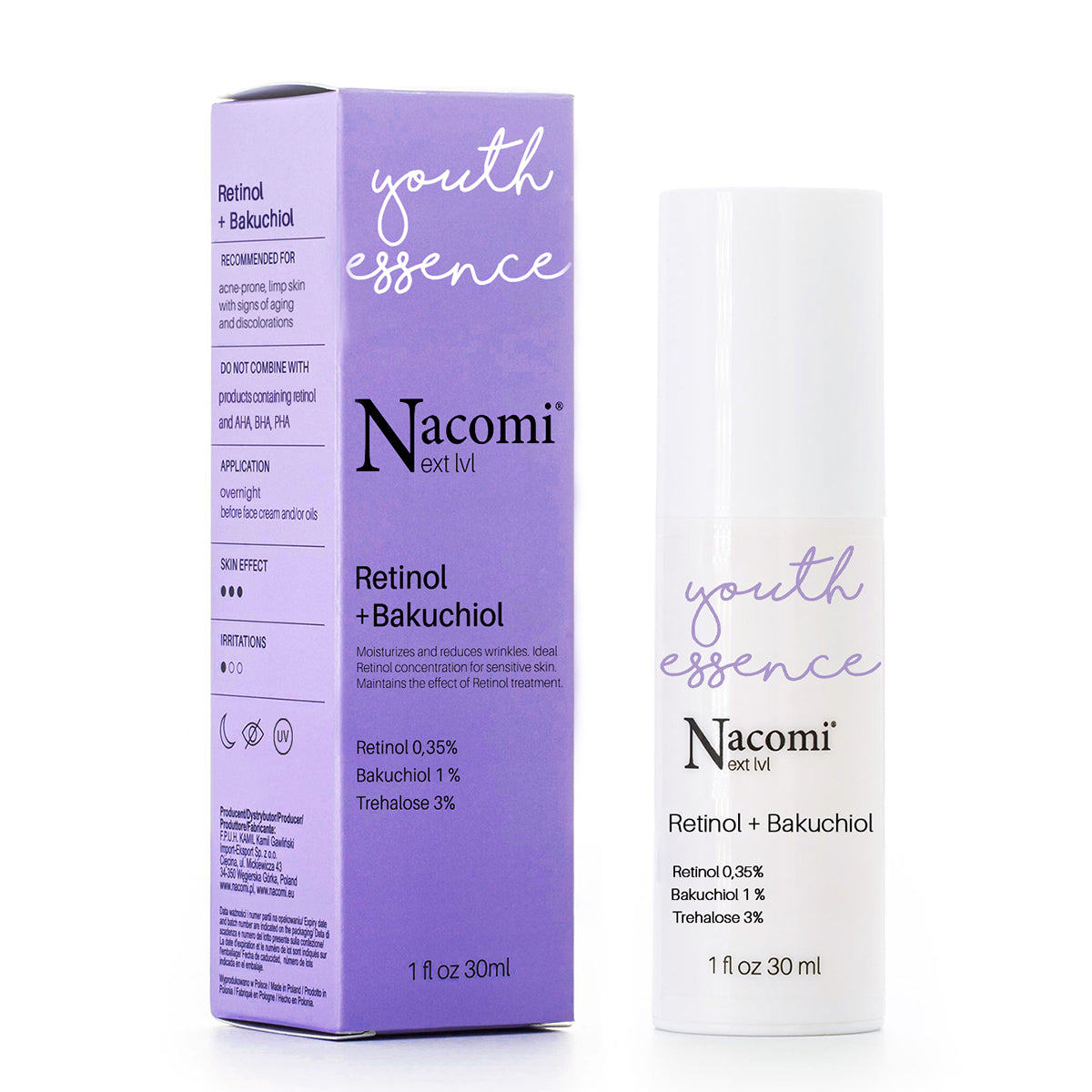 Nacomi Suero Facial Youth Essence Retinol + Bakuchiol nacomi Next Lvl