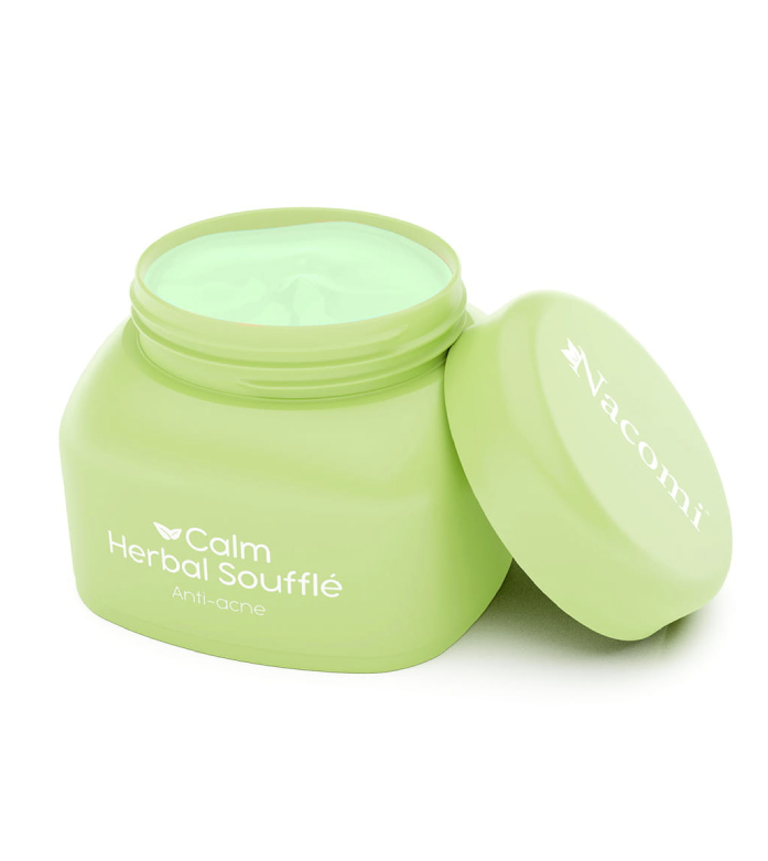 Nacomi calm herbal soufflé crema hidratante minimizadora de poros y antiacné