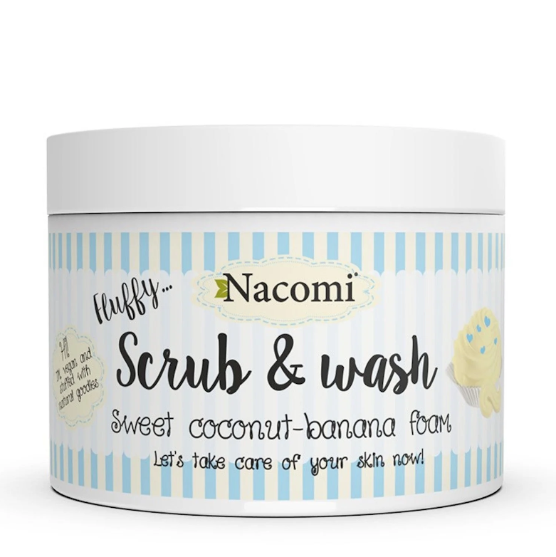 Nacomi limpiador exfoliante corporal scrub & wash sweet coconut banana