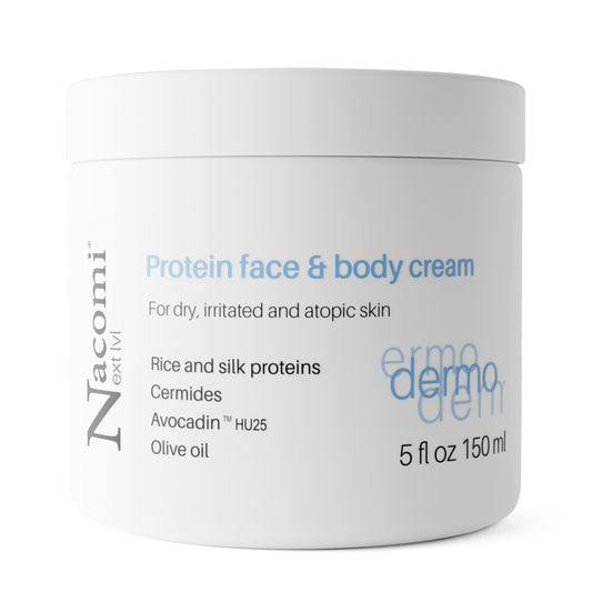 Nacomi DERMO crema facial y corporal con Proteínas - Pieles secas, irritadas y atópicas