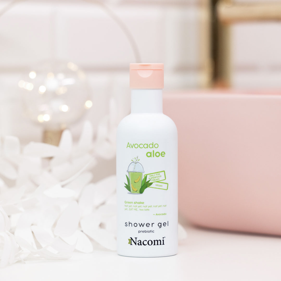 Nacomi gel de baño corporal nutritivo de aguacate y aloe vera